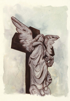 Howden Minster Angel - Framed Original Art - Image 2