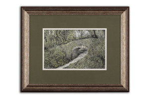 The Bridge in the Glen - Framed Original Art